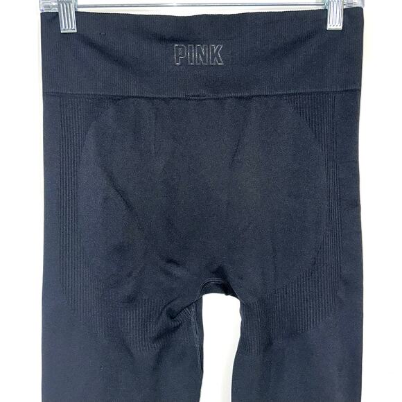 PINK Active Victoria’s Secret Black Seamless Athletic Leggings Size M/L - Picture 7 of 11